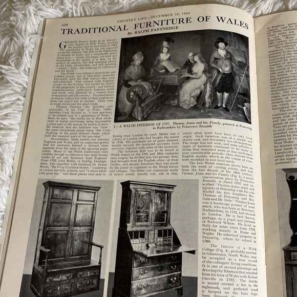 Country Life Magazine Traditional Furniture of Wales December 10, 1964 - Picture 11 of 16